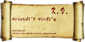 Kristóf Virág névjegykártya