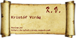 Kristóf Virág névjegykártya